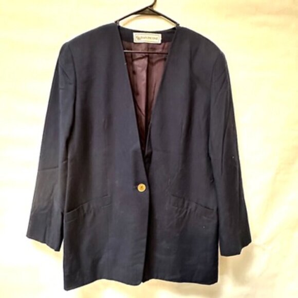 EVAN PICONE Blue Blazer Jacket Size Medium - Picture 4 of 5